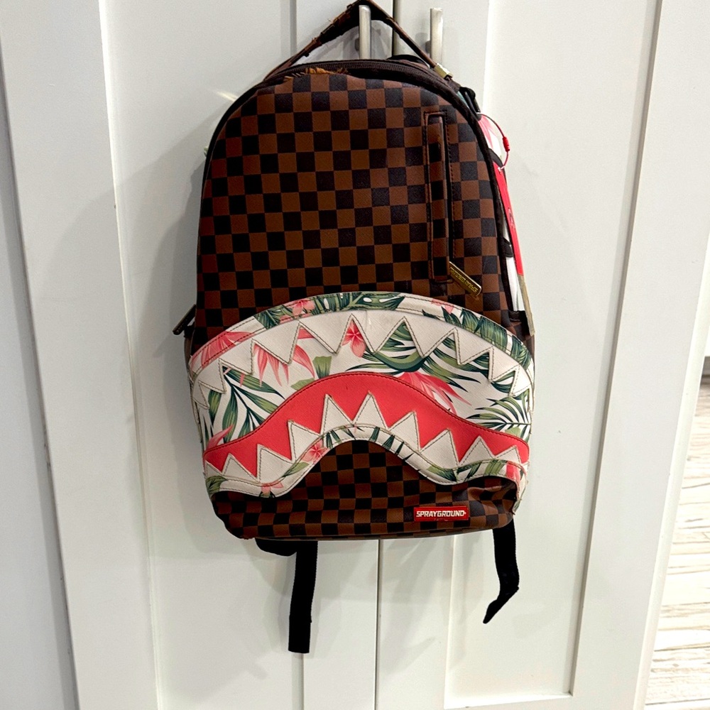 Sprayground Tropical Checkered Backpack